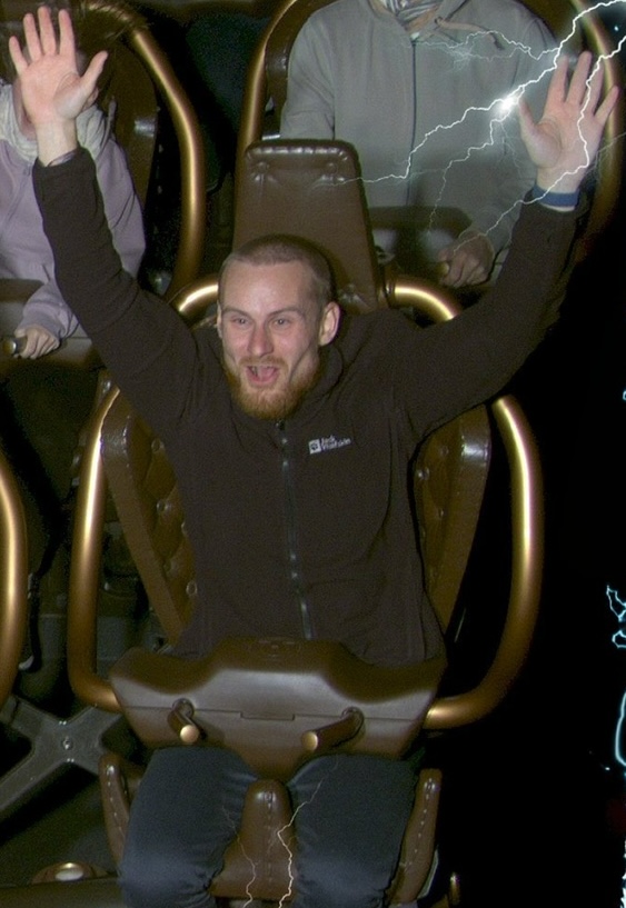 Kai auf der Achterbahn